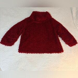 Cozy Red Fuzzy Sweater
